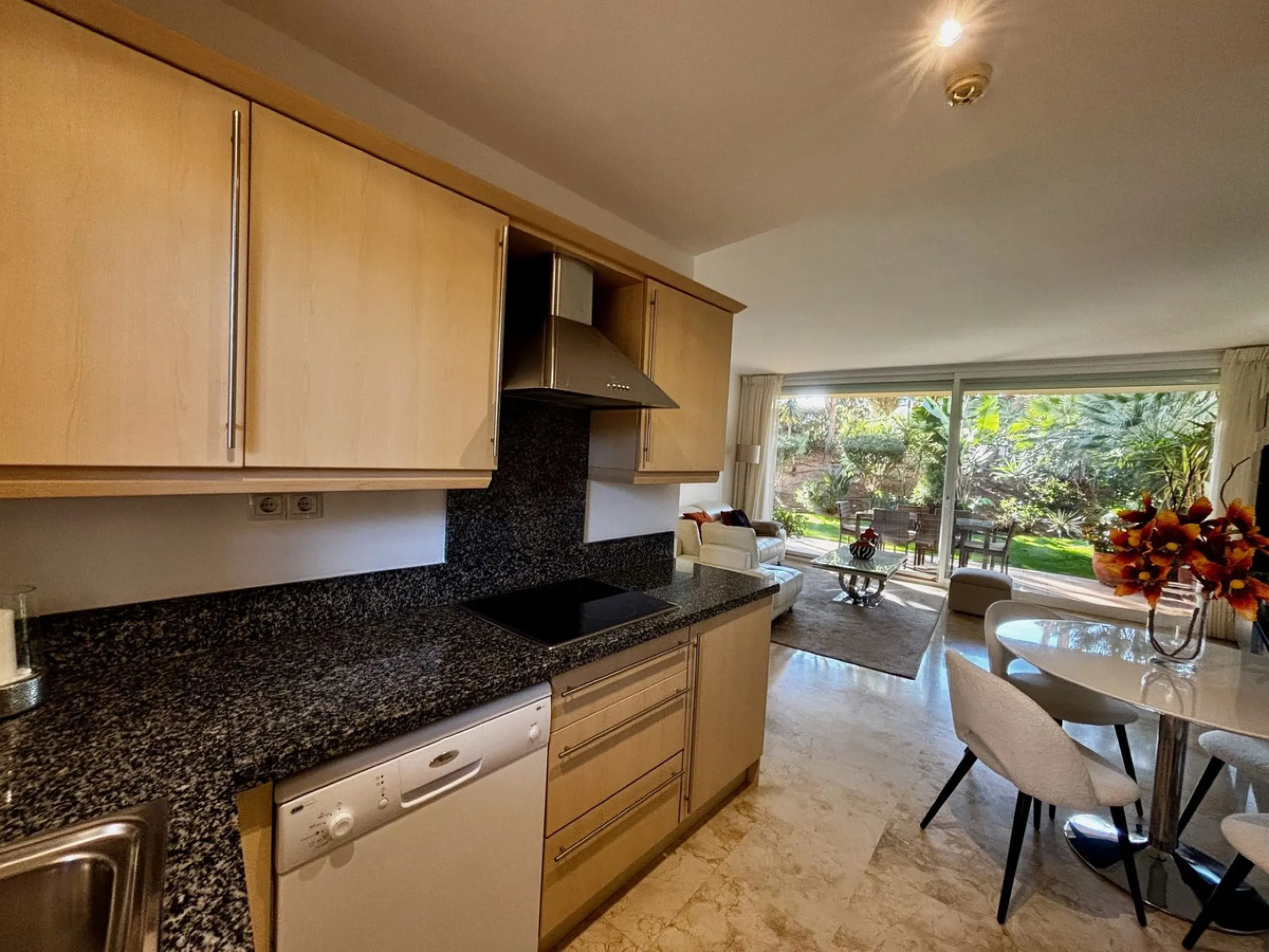 Discover this elegant 2-bedroom, 2-bathroom ground-floor apartment located in the sought-after Milenio complex in Miraflores, perfectly positioned front line to the golf course. This charming home combines comfort, style, and resort-like amenities—ideal f