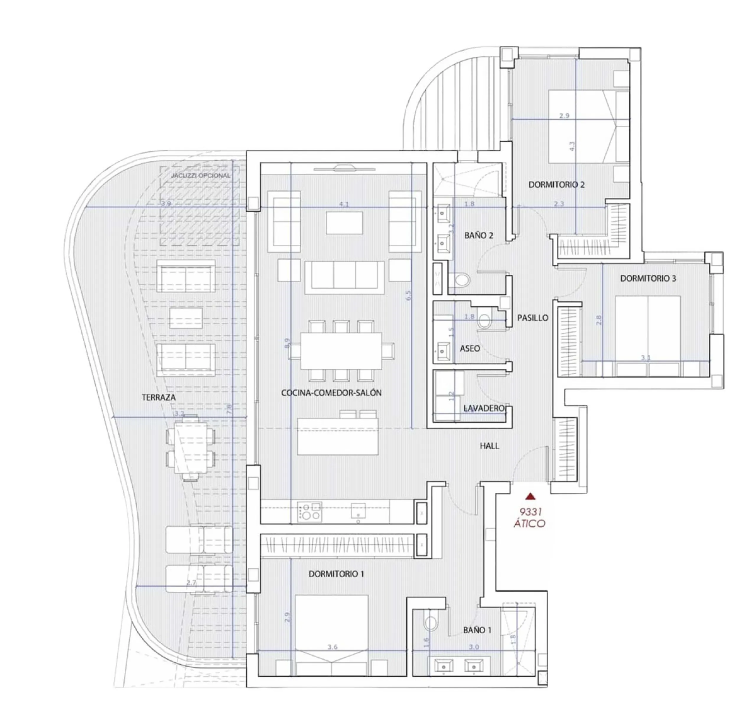 Apartment - Penthouse в продаже в Fuengirola, Málaga. В доме 3 спален и 2 ванных комнат. Площадь дома 126 м²