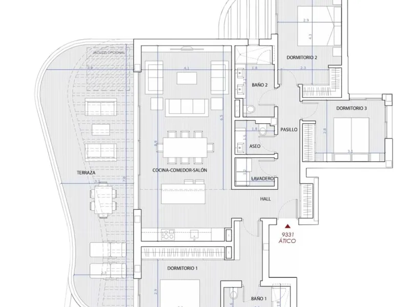 Apartment - Penthouse в продаже в Fuengirola, Málaga. В доме 3 спален и 2 ванных комнат. Площадь дома 126 м²