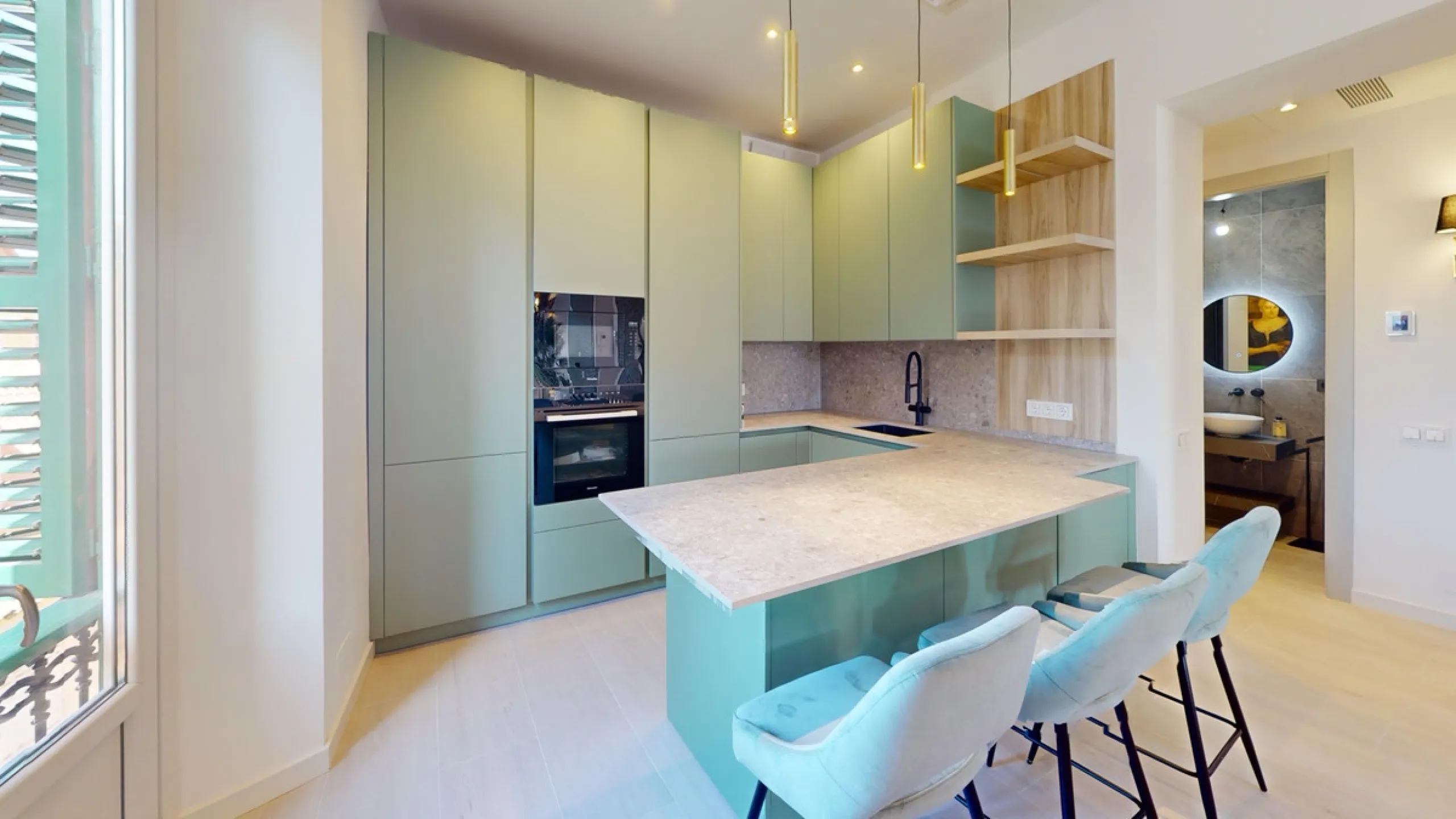 Experience this beautifully renovated top floor apartment in a stylish blend of luxury, aristocracy, and modern design. Located on the third floor (with elevator access), this south-west facing apartment is flooded with natural light and boasts high ceili