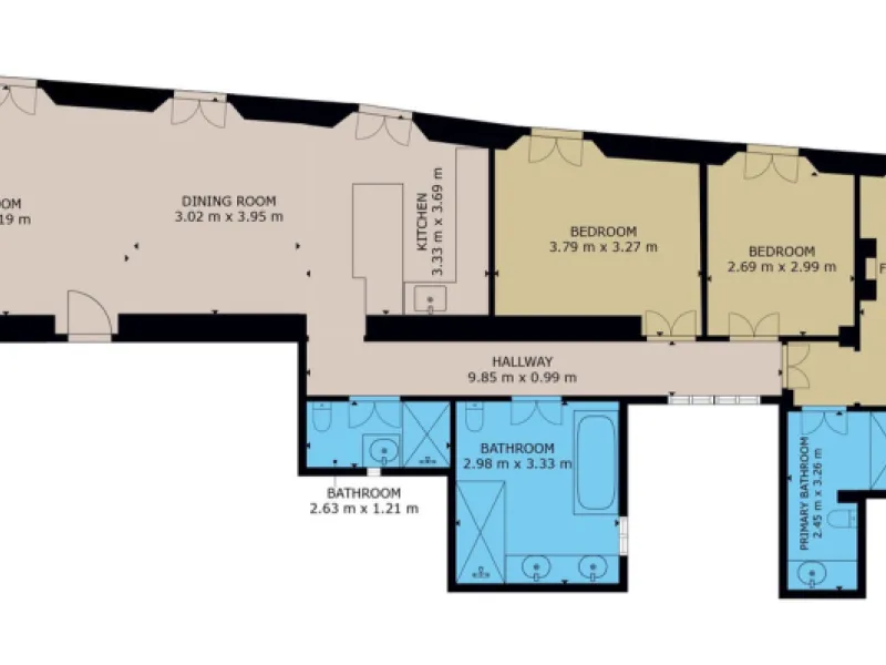 Experience this beautifully renovated top floor apartment in a stylish blend of luxury, aristocracy, and modern design. Located on the third floor (with elevator access), this south-west facing apartment is flooded with natural light and boasts high ceili