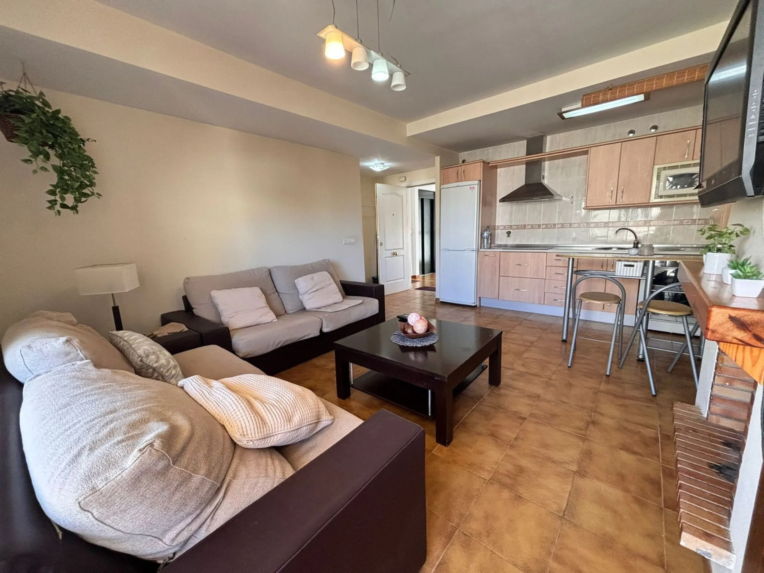 Bright Apartment with Terrace, Heated Pool and Garage in a Private Residential Complex