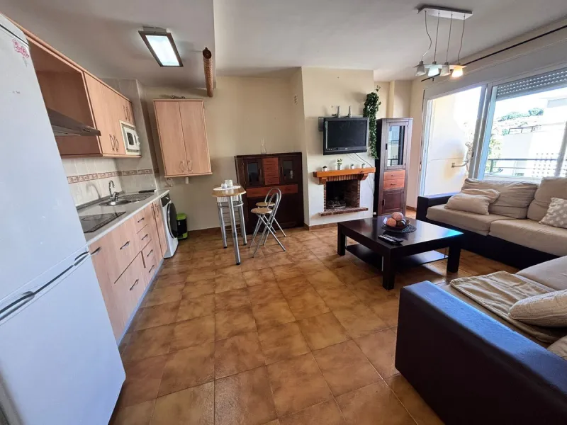 Bright Apartment with Terrace, Heated Pool and Garage in a Private Residential Complex