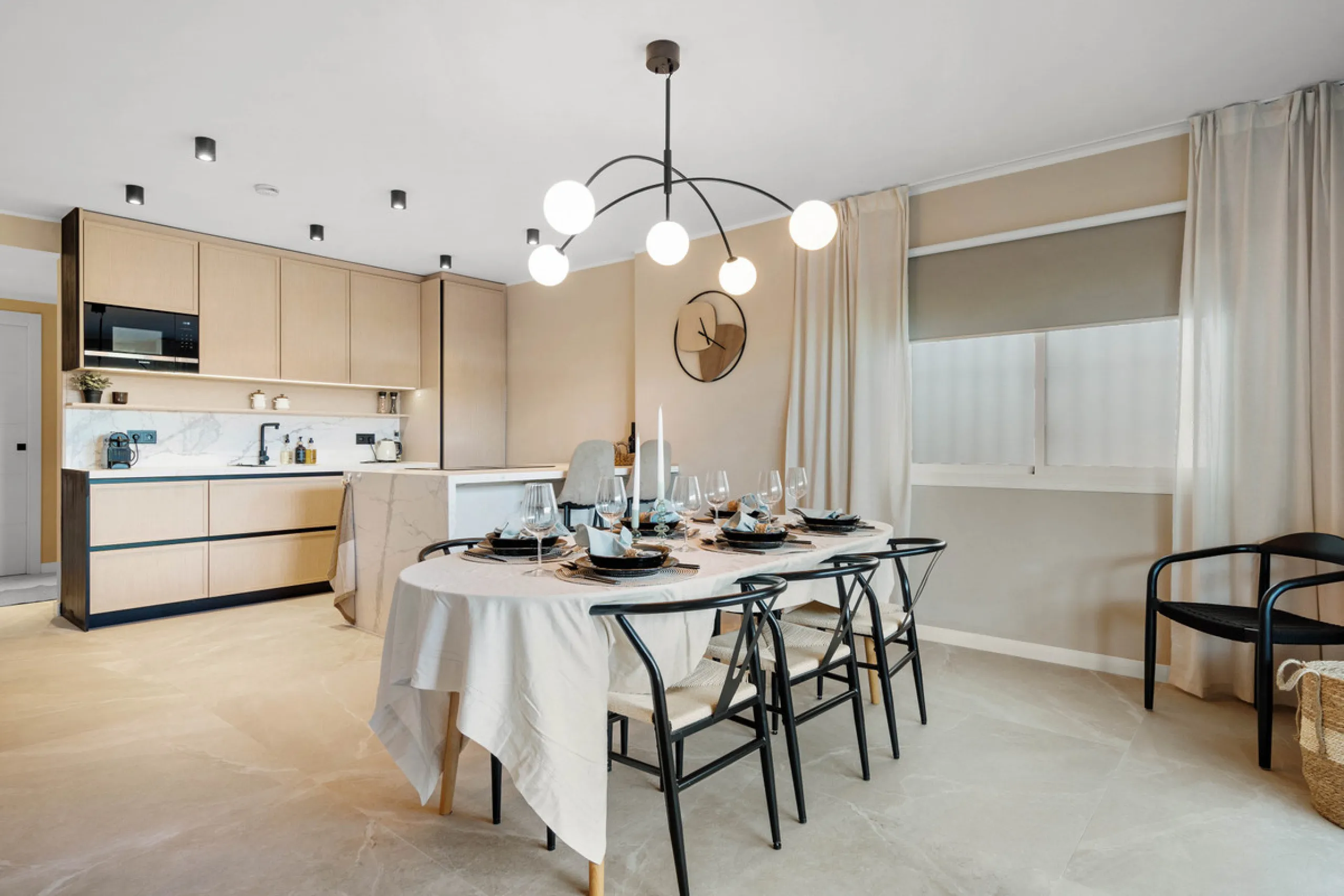 Discover this beautifully designed 4-bedroom, 2-bathroom apartment inspired by timeless Scandinavian aesthetics, blending modern sophistication with natural touches for a serene and stylish living experience. Ideally located in a gated community with priv