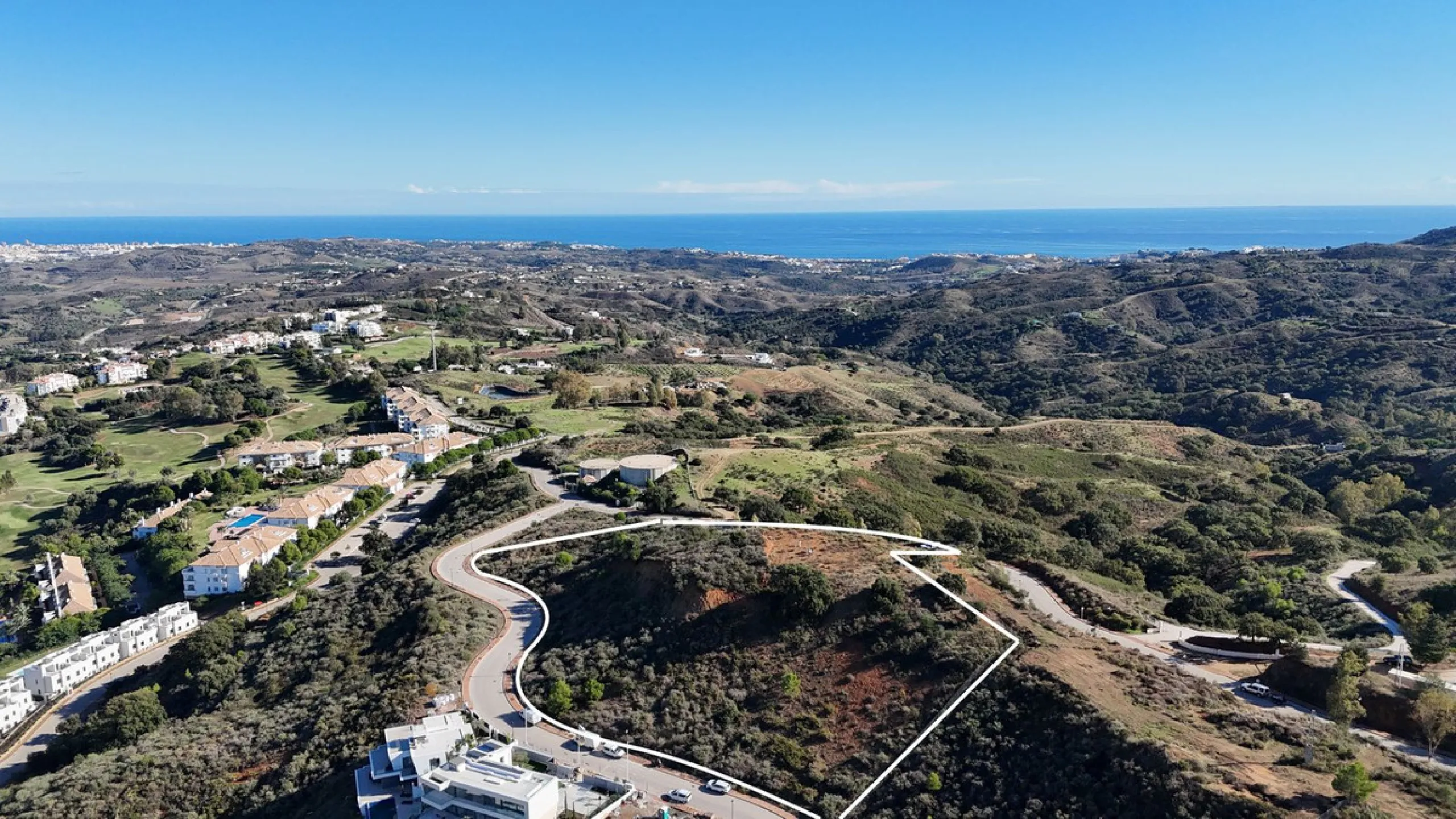 Frontline golf plot at La Cala Golf, comprised of 5 individual villa plots, priced at €3,000,000.
