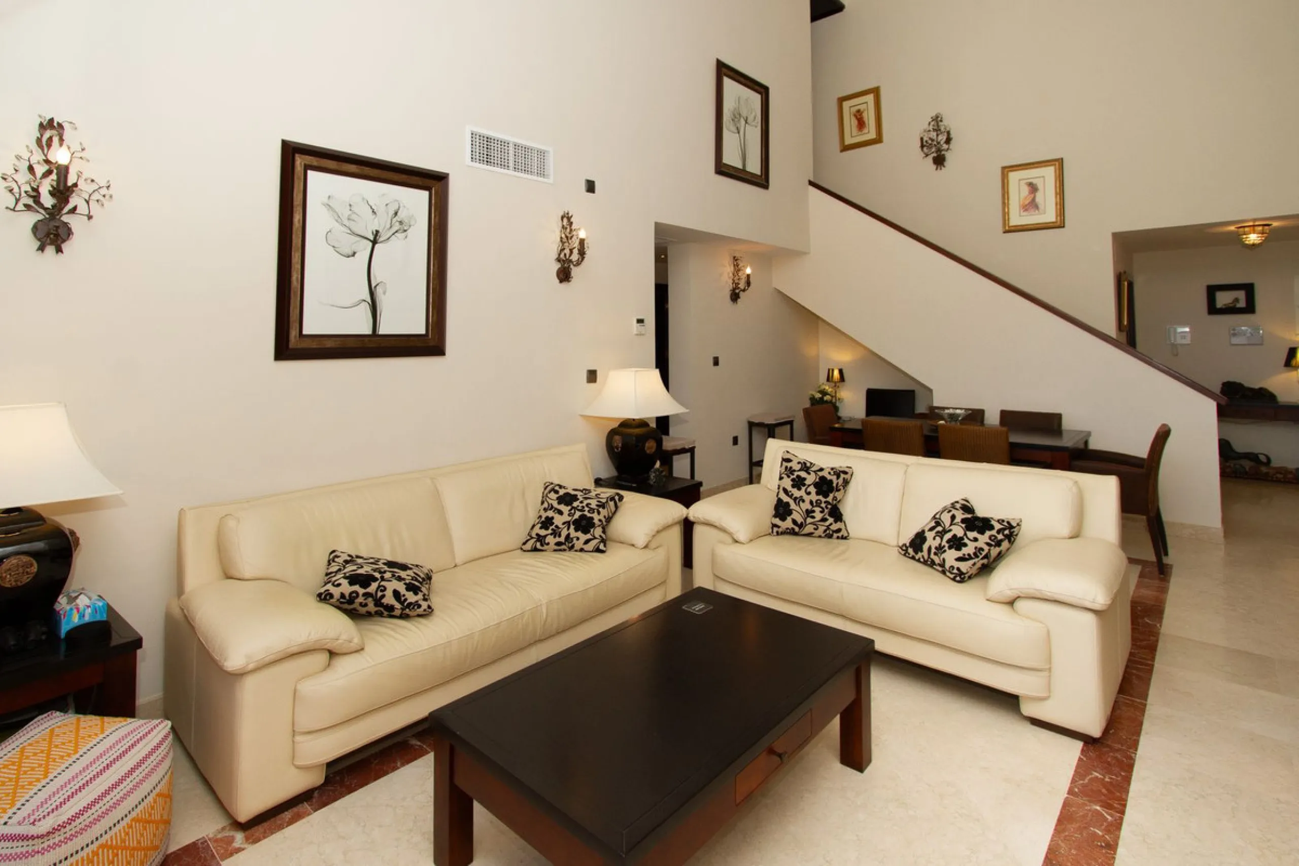 Immaculate three bedroom duplex penthouse with the most outstanding panoramic views to sea and mountains..