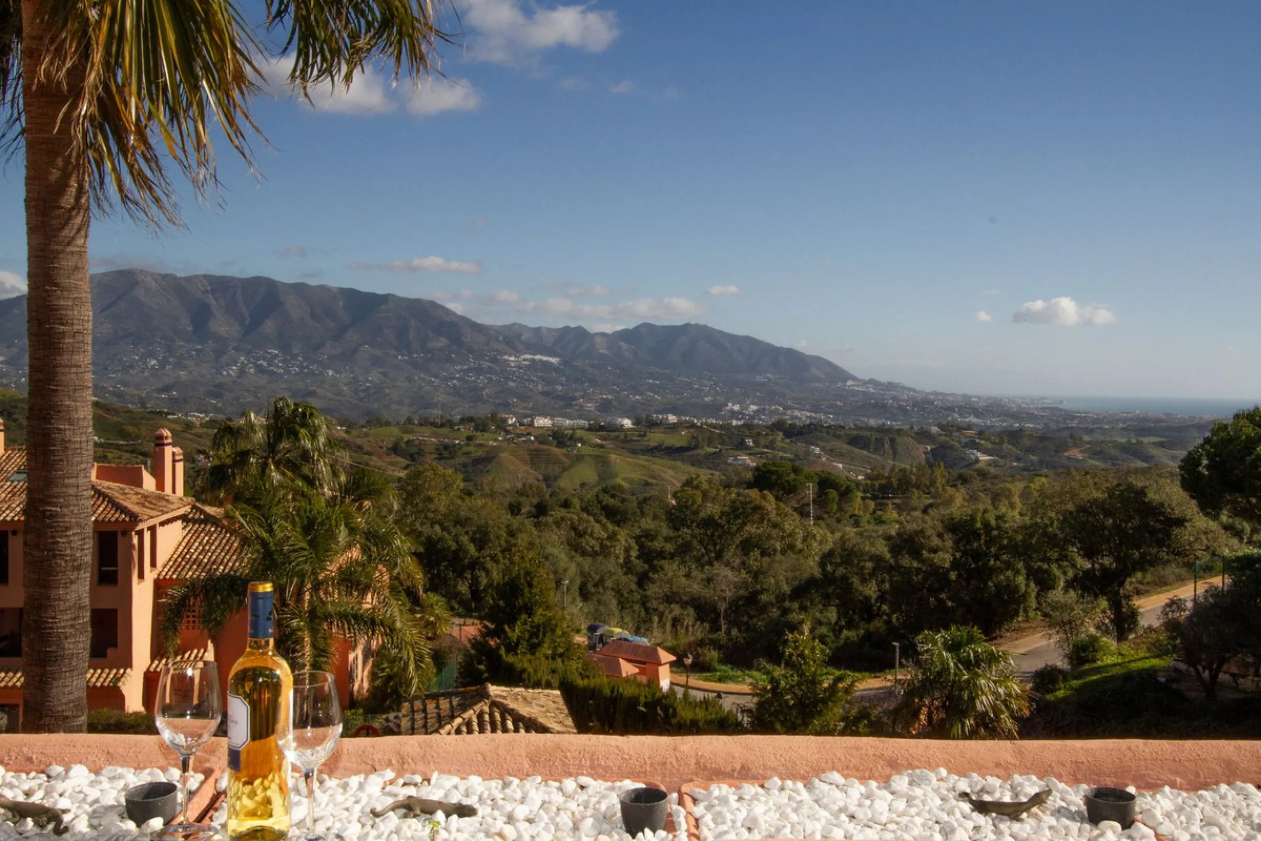 Immaculate three bedroom duplex penthouse with the most outstanding panoramic views to sea and mountains..