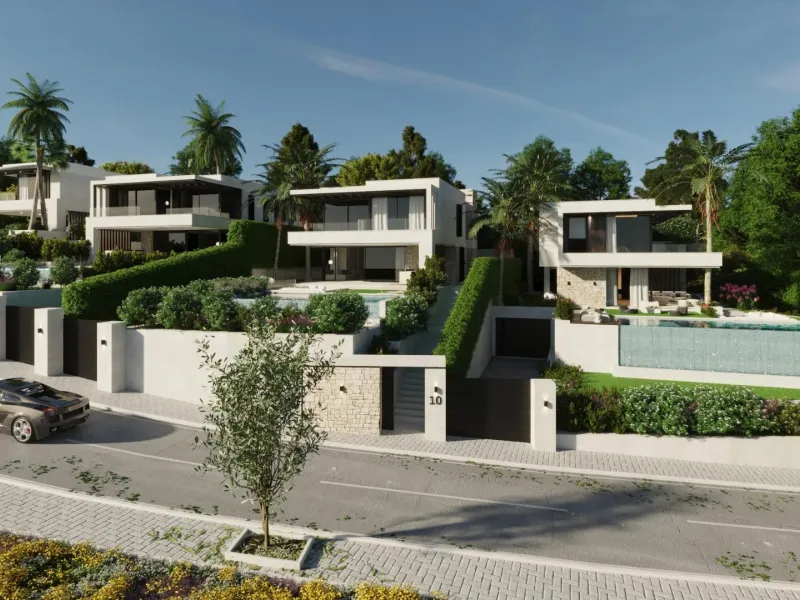 NEW BUILD VILLAS IN BENALMADENA & & Located in the prestigious La Capellanía area, this exclusive collection of seven Luxurious New Build villas offers unparalleled views of the Mediterranean Sea, majestic mountains, and the scenic landscapes of Mij