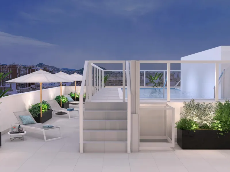 NEW BUILD APARTMENTS IN MALAGA& & New Build residential complex consists of 35 apartments distributed in Ground Floor+7 in two buildings, with various types of 1 and 2 bedrooms in a unique building in the city centre. With a modern and contemporary 