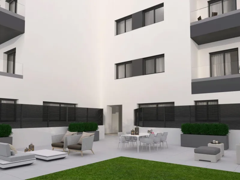 NEW BUILD APARTMENTS IN MALAGA& & New Build residential complex consists of 35 apartments distributed in Ground Floor+7 in two buildings, with various types of 1 and 2 bedrooms in a unique building in the city centre. With a modern and contemporary 