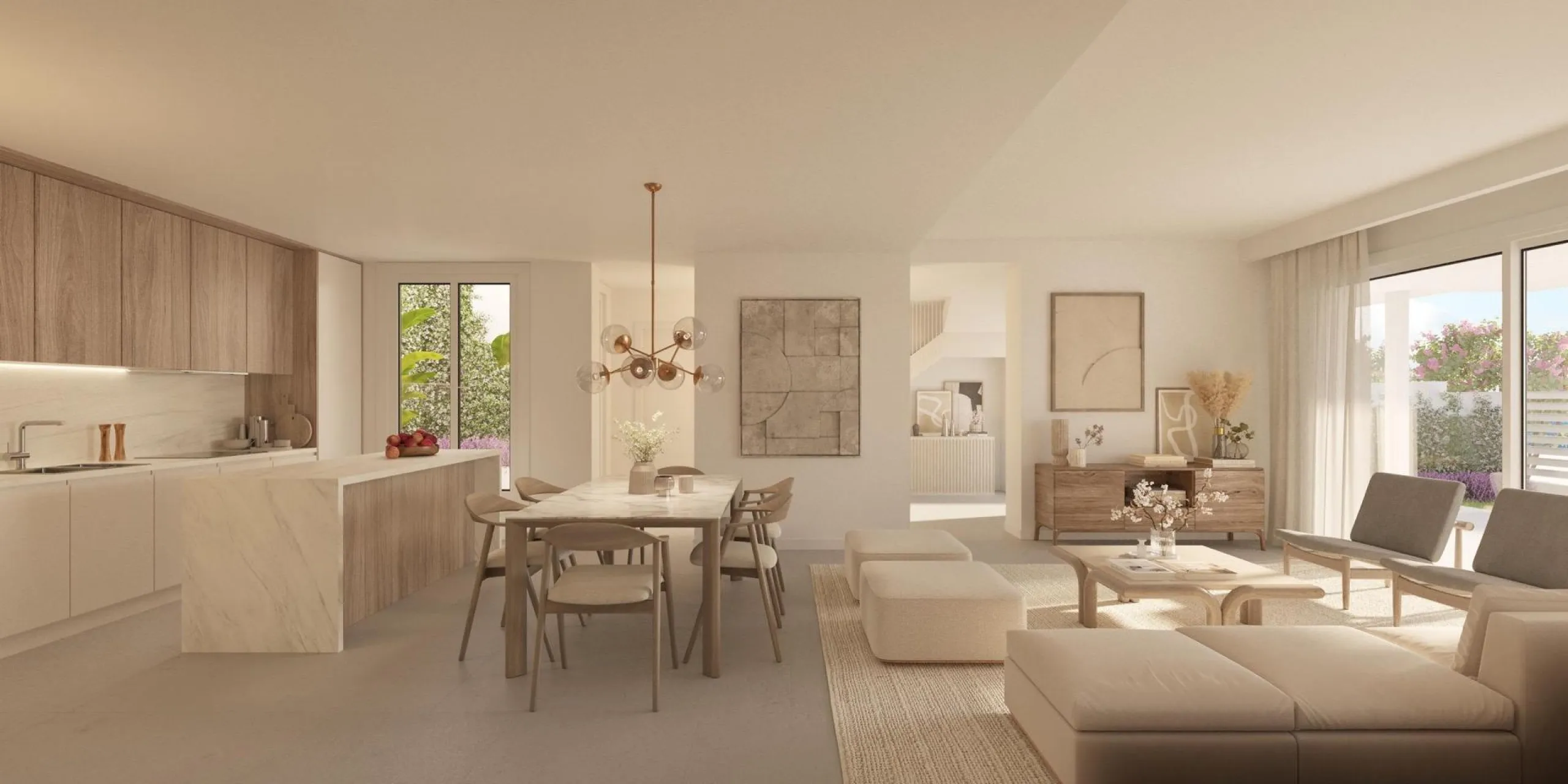 Fabulous exclusive project of 2, 3 and 4 bedroom detached and multi-family homes in Elviria playa, one of the most exclusive residential areas of Marbella East and one of the best beaches on the Costa del Sol. & & Air-conditioning system with aeroth