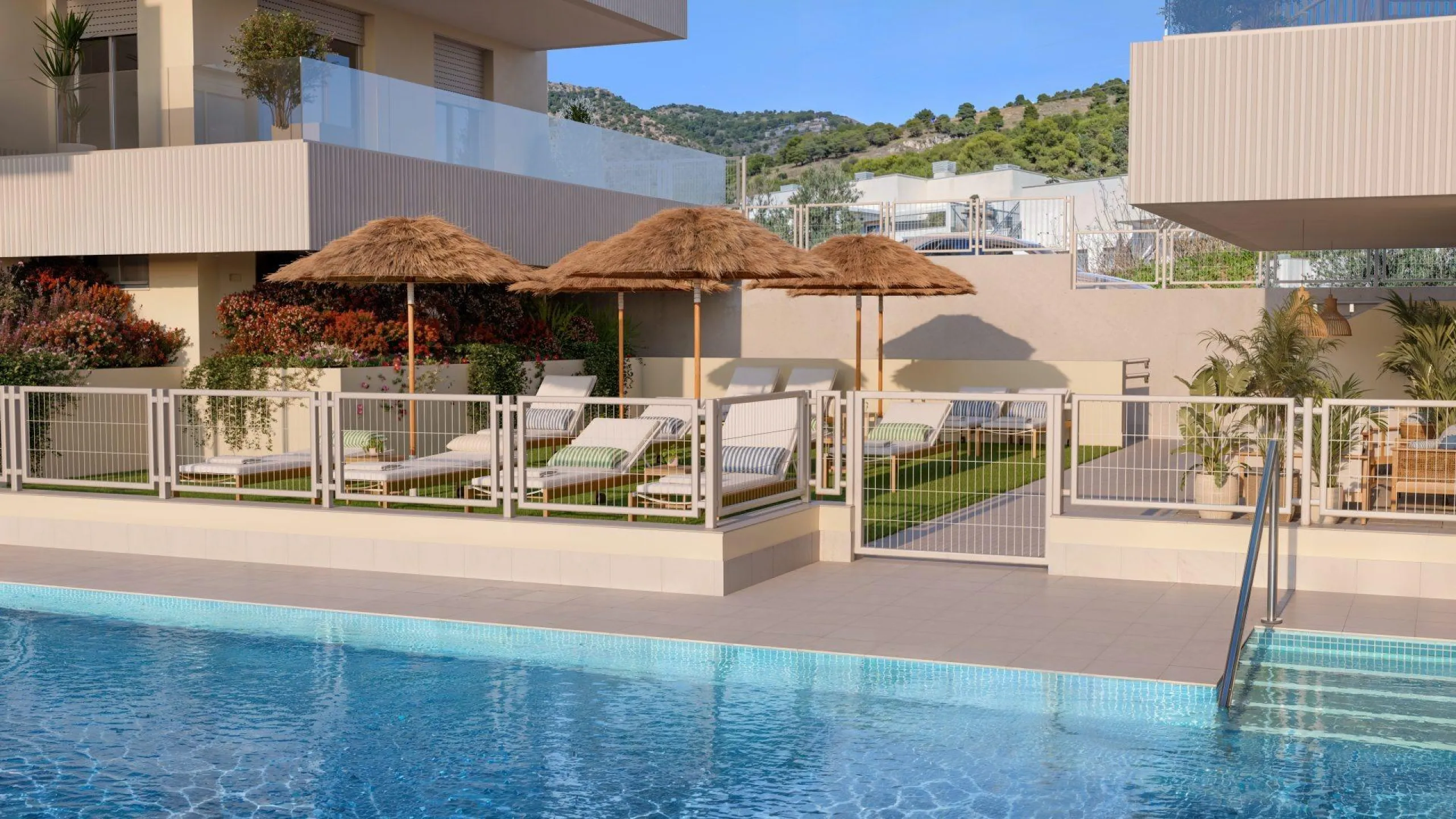 New Build Apartments for Sale in Benalmádena Pueblo Costa del Sol& & Modern Residential Development just 3 km from beach& This exclusive new build development offers 70 contemporary homes with 2 and 3 bedrooms, each featuring 2 full bathrooms and
