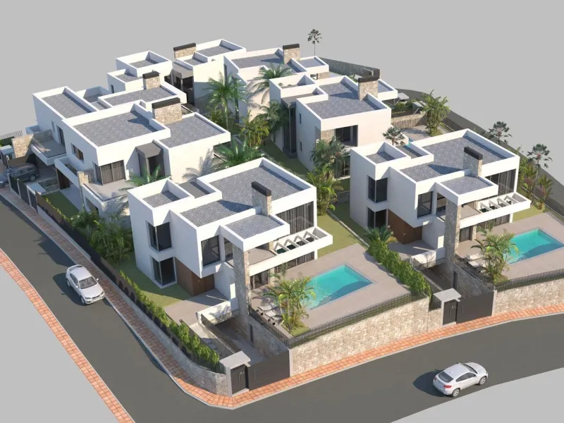 Exclusive New Villas for Sale in Las Farolas, Mijas Costa& & Prime Location by the Sea on the Costa del Sol& Discover this new development of 7 luxury villas located in the prestigious and well-established Las Farolas urbanization, between Fuengi
