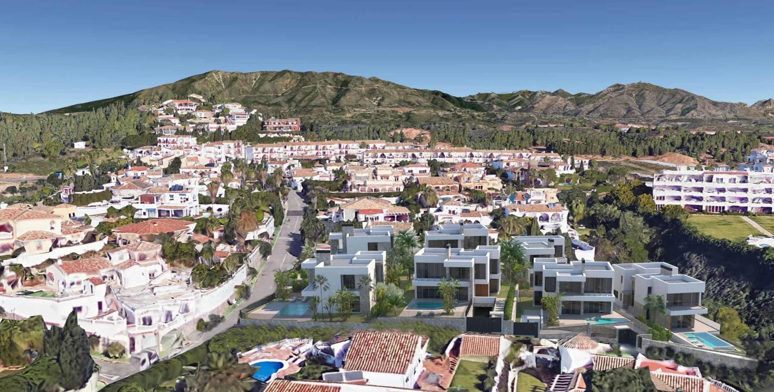 Exclusive New Villas for Sale in Las Farolas, Mijas Costa& & Prime Location by the Sea on the Costa del Sol& Discover this new development of 7 luxury villas located in the prestigious and well-established Las Farolas urbanization, between Fuengi