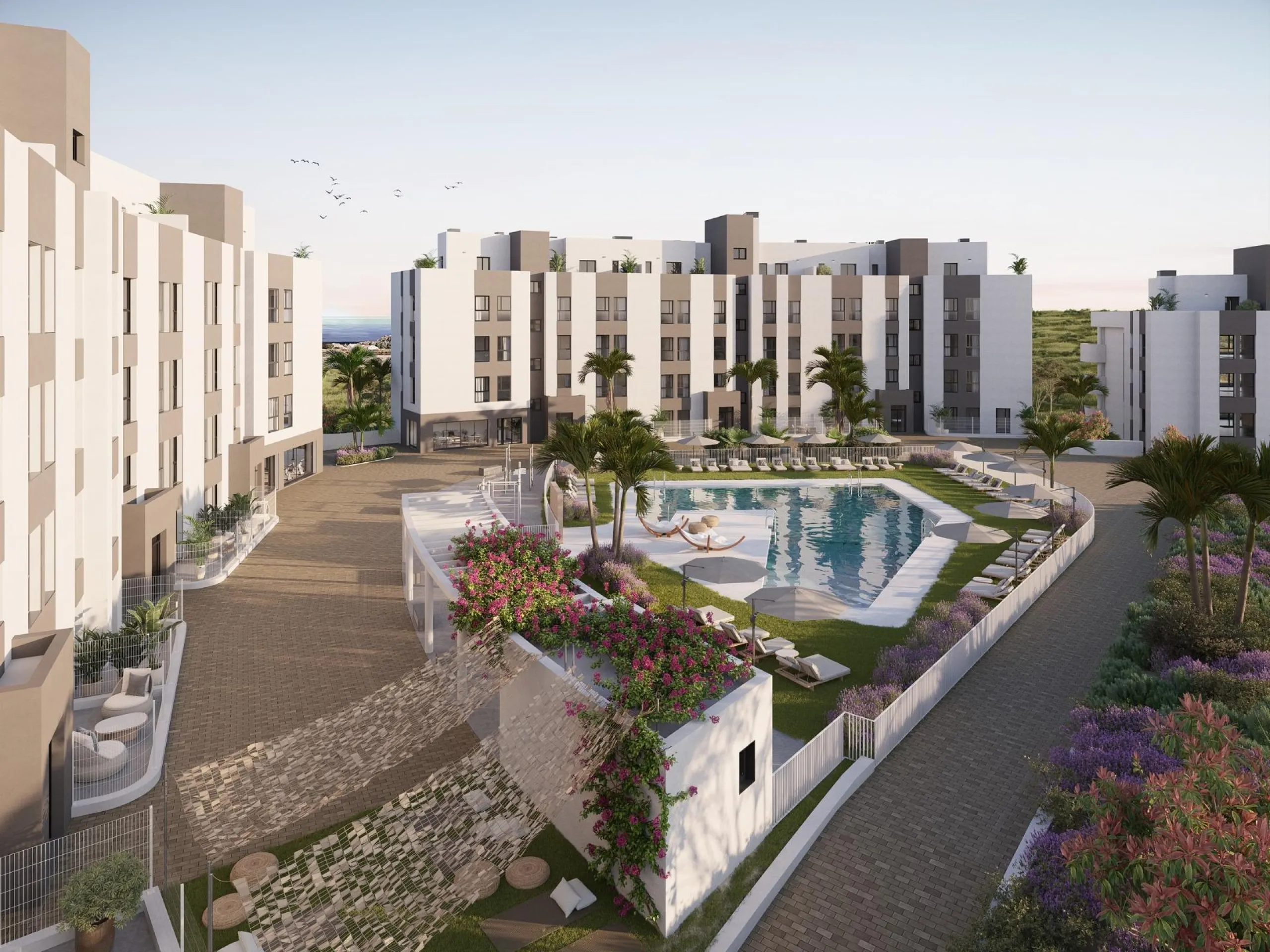 Exclusive New Build Residential Community in Mijas with Exceptional Amenities& & Modern Homes Between the Sea and the Mountains& Discover this private and exclusive development of 117 new-build homes in Mijas, located near the Costa del Sol Racec