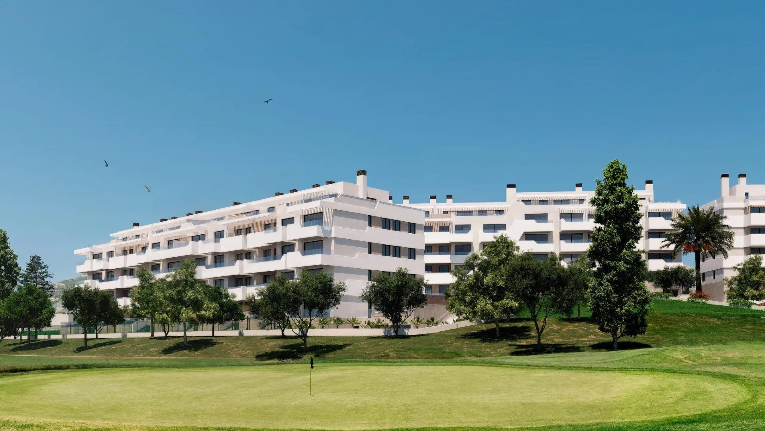 Modern New Build Apartments in Mijas Golf Near Golf and Beaches& & Exclusive Residential Development with Premium Amenities& Introducing an exceptional new development of 103 modern homes in Mijas Golf, designed for those who value comfort, natur