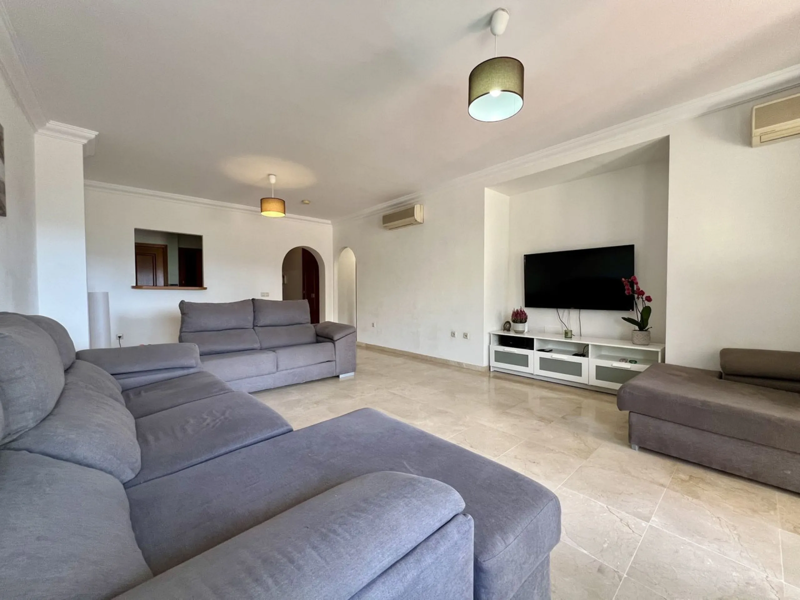 Located in Phase 1, this spacious two-bedroom apartment offers comfortable living in a peaceful and well-maintained setting.