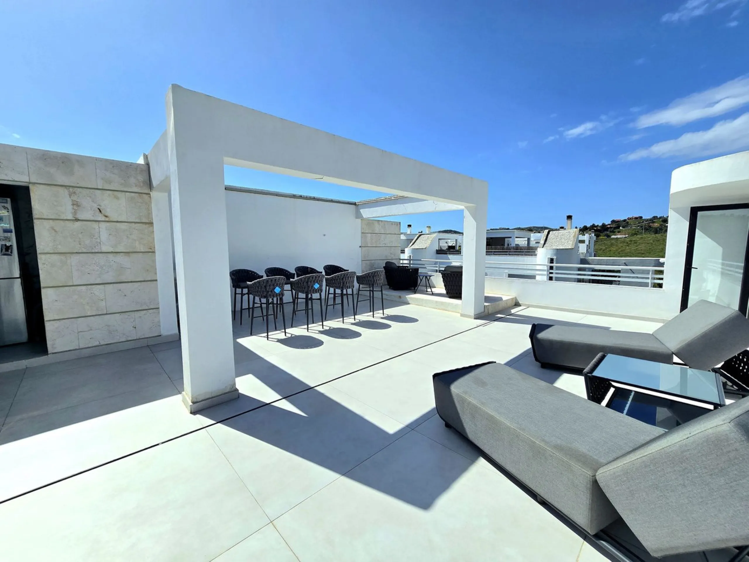 Luxury duplex penthouse with 3 terraces, private solarium and mountain views on the Costa del Sol
