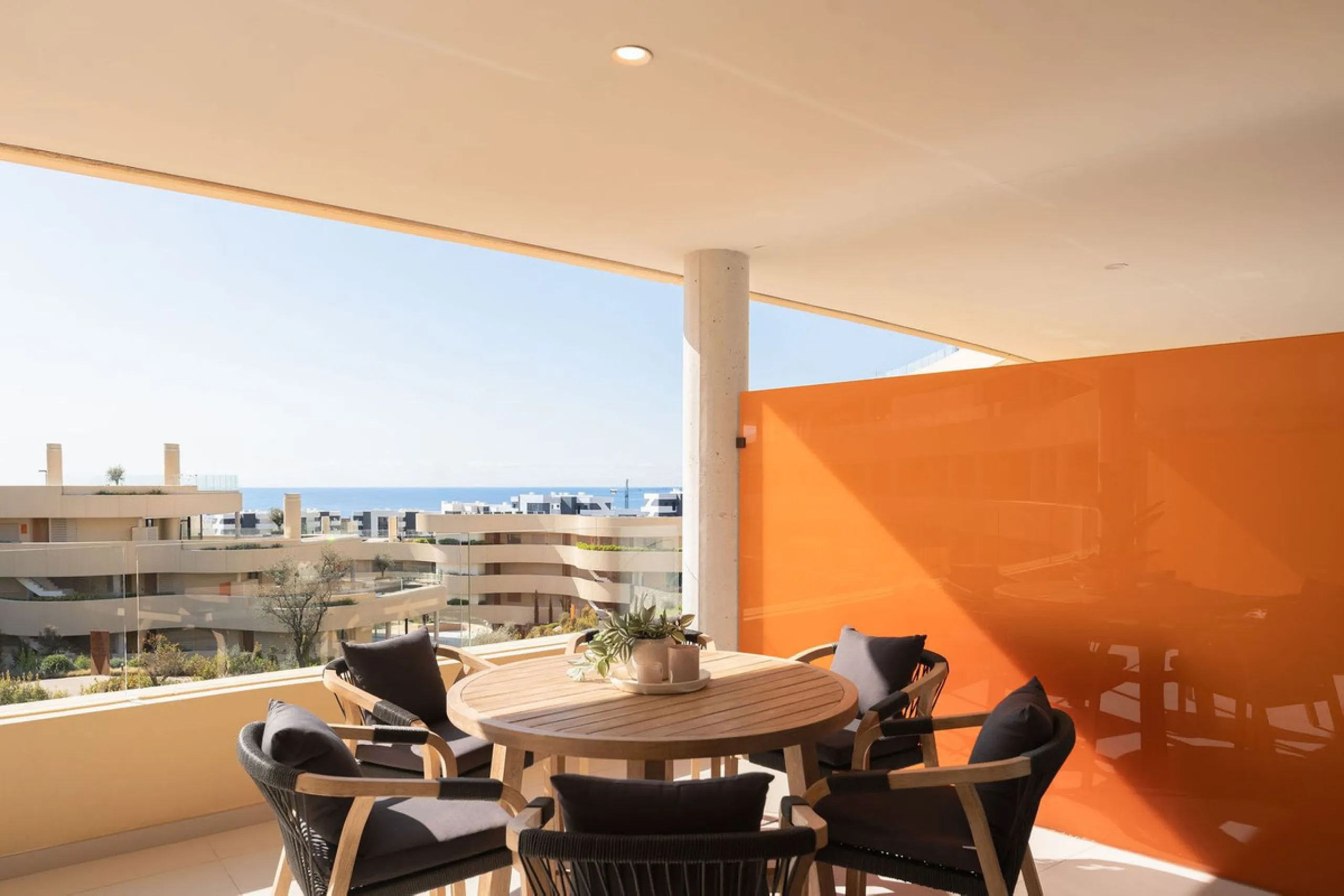 Experience refined coastal living in this brand-new luxury apartment set within the prestigious Higuerón Resort.