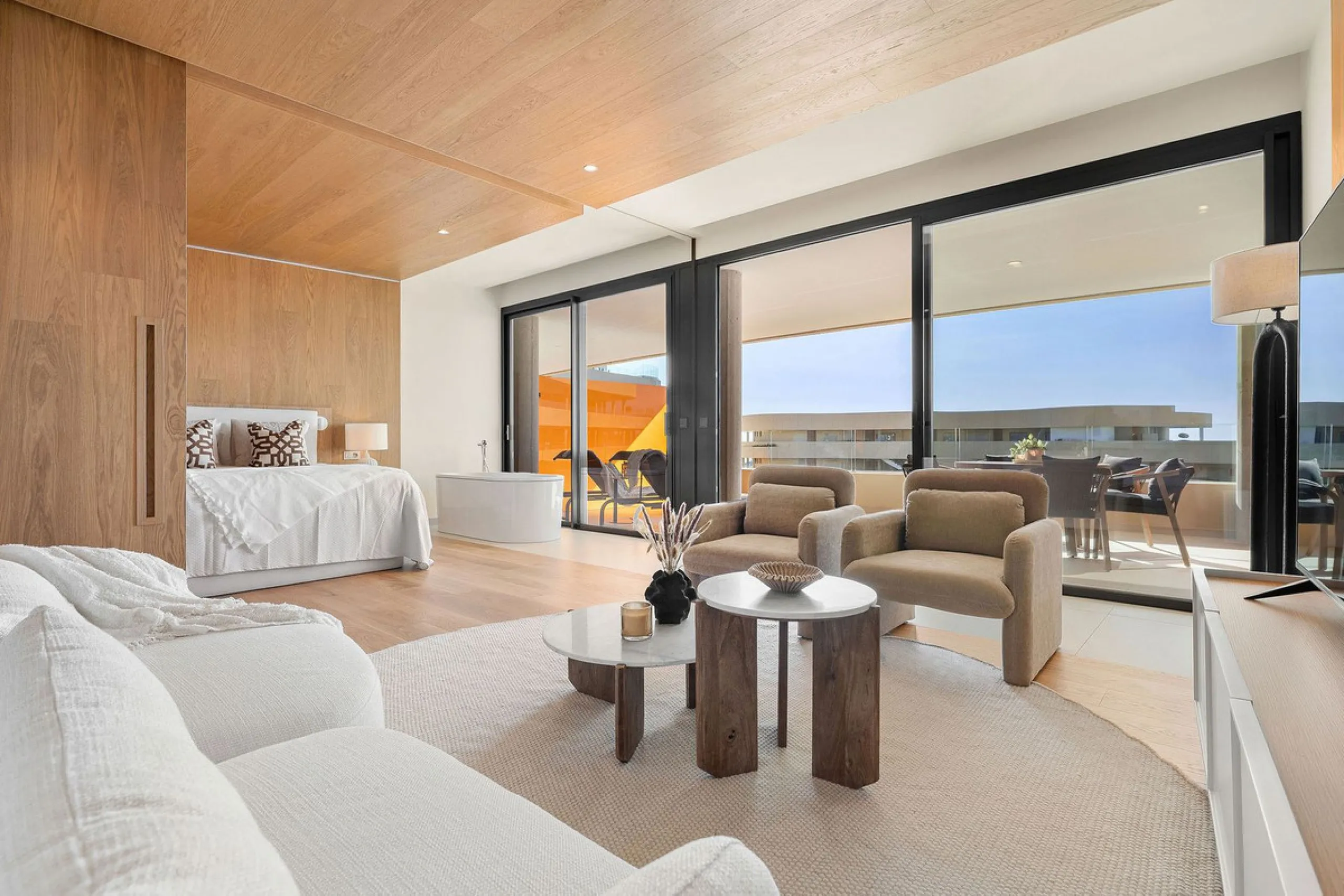 Experience refined coastal living in this brand-new luxury apartment set within the prestigious Higuerón Resort.