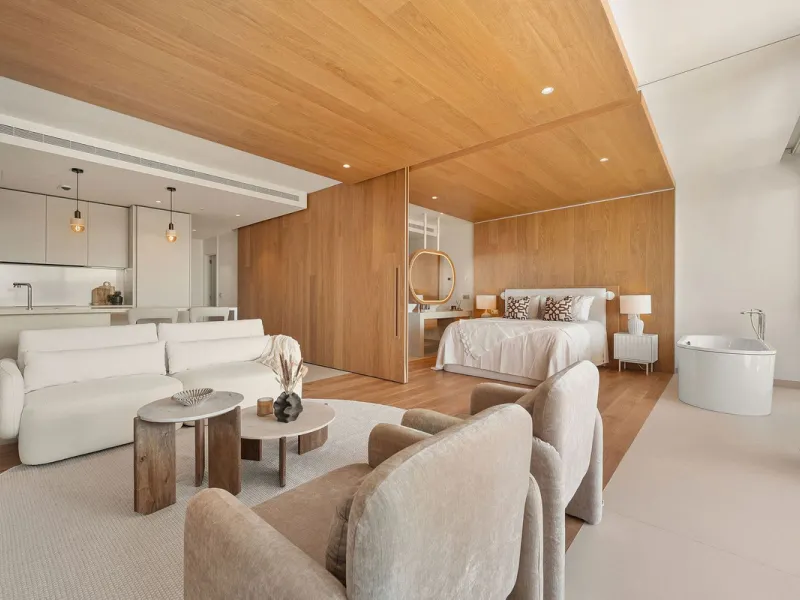 Experience refined coastal living in this brand-new luxury apartment set within the prestigious Higuerón Resort.