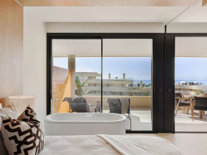 Experience refined coastal living in this brand-new luxury apartment set within the prestigious Higuerón Resort.