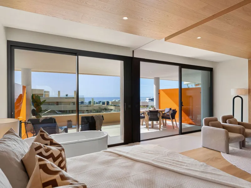 Experience refined coastal living in this brand-new luxury apartment set within the prestigious Higuerón Resort.