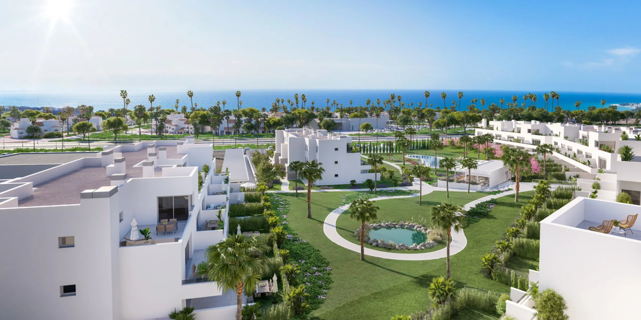 Brand new southwest facing two bedroom apartment located in the sought-after gated community Acqua Gardens , ideally located - walking distance to the beach, close to shops, restaurants, and all essential amenities on the New Golden Mile. This unfurnished