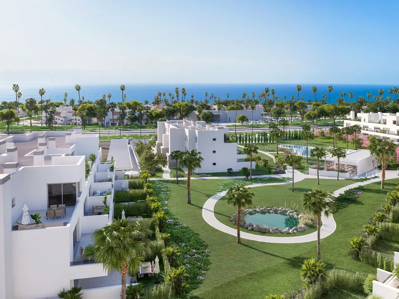 Brand new southwest facing two bedroom apartment located in the sought-after gated community Acqua Gardens , ideally located - walking distance to the beach, close to shops, restaurants, and all essential amenities on the New Golden Mile. This unfurnished