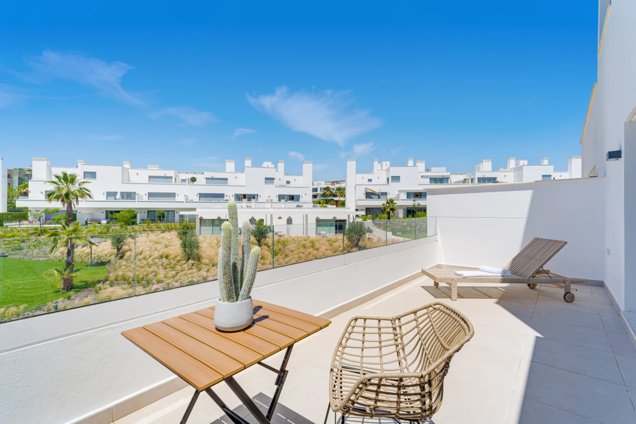 Brand new southwest facing two bedroom apartment located in the sought-after gated community Acqua Gardens , ideally located - walking distance to the beach, close to shops, restaurants, and all essential amenities on the New Golden Mile. This unfurnished