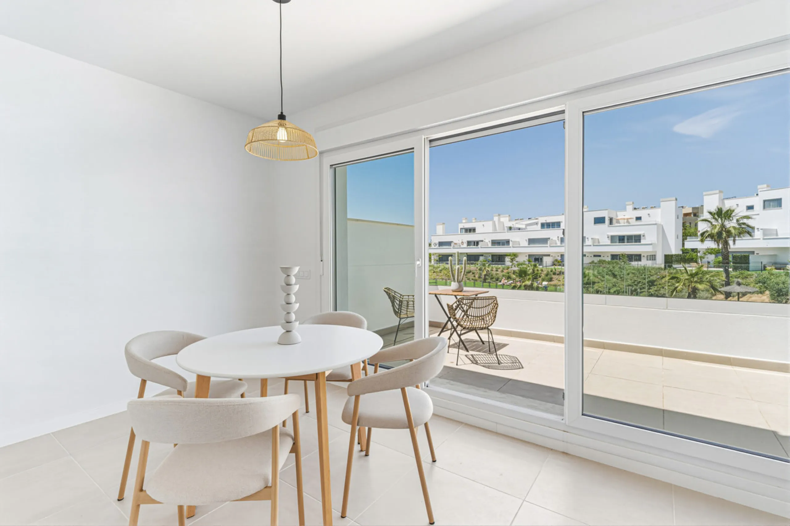 Brand new southwest facing two bedroom apartment located in the sought-after gated community Acqua Gardens , ideally located - walking distance to the beach, close to shops, restaurants, and all essential amenities on the New Golden Mile. This unfurnished