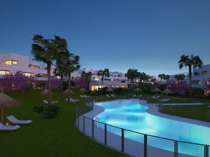 Brand new southwest facing two bedroom apartment located in the sought-after gated community Acqua Gardens , ideally located - walking distance to the beach, close to shops, restaurants, and all essential amenities on the New Golden Mile. This unfurnished