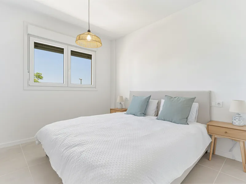 Brand new southwest facing two bedroom apartment located in the sought-after gated community Acqua Gardens , ideally located - walking distance to the beach, close to shops, restaurants, and all essential amenities on the New Golden Mile. This unfurnished