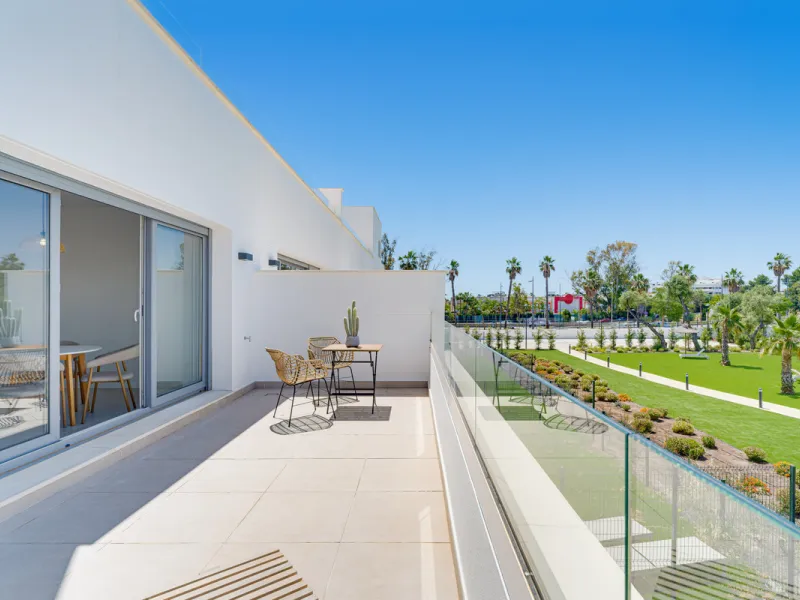 Brand new southwest facing two bedroom apartment located in the sought-after gated community Acqua Gardens , ideally located - walking distance to the beach, close to shops, restaurants, and all essential amenities on the New Golden Mile. This unfurnished