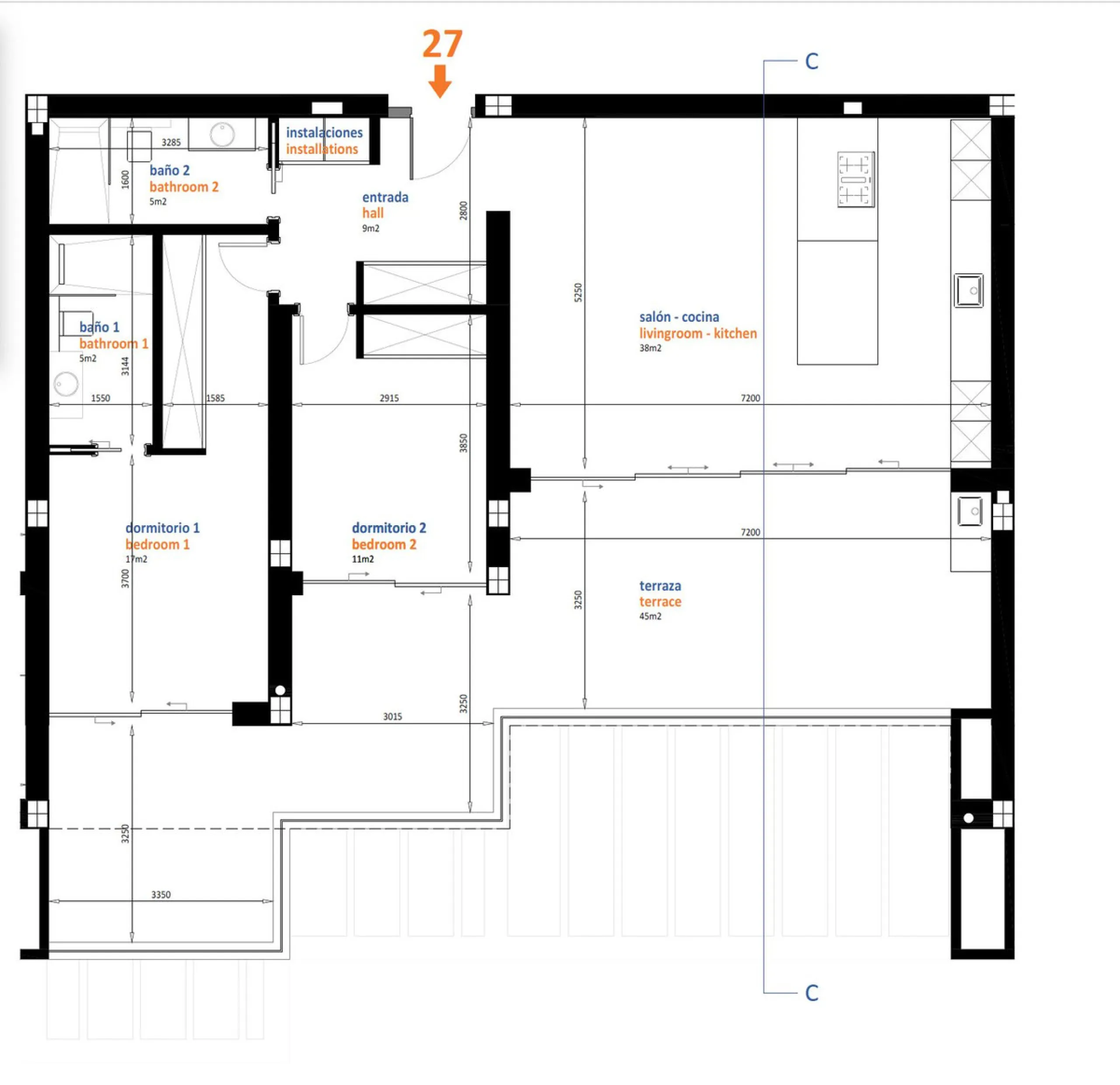 Apartment - Middle Floor Apartment в продаже в Estepona, Málaga. В доме 2 спален и 2 ванных комнат. Площадь дома 151 м²