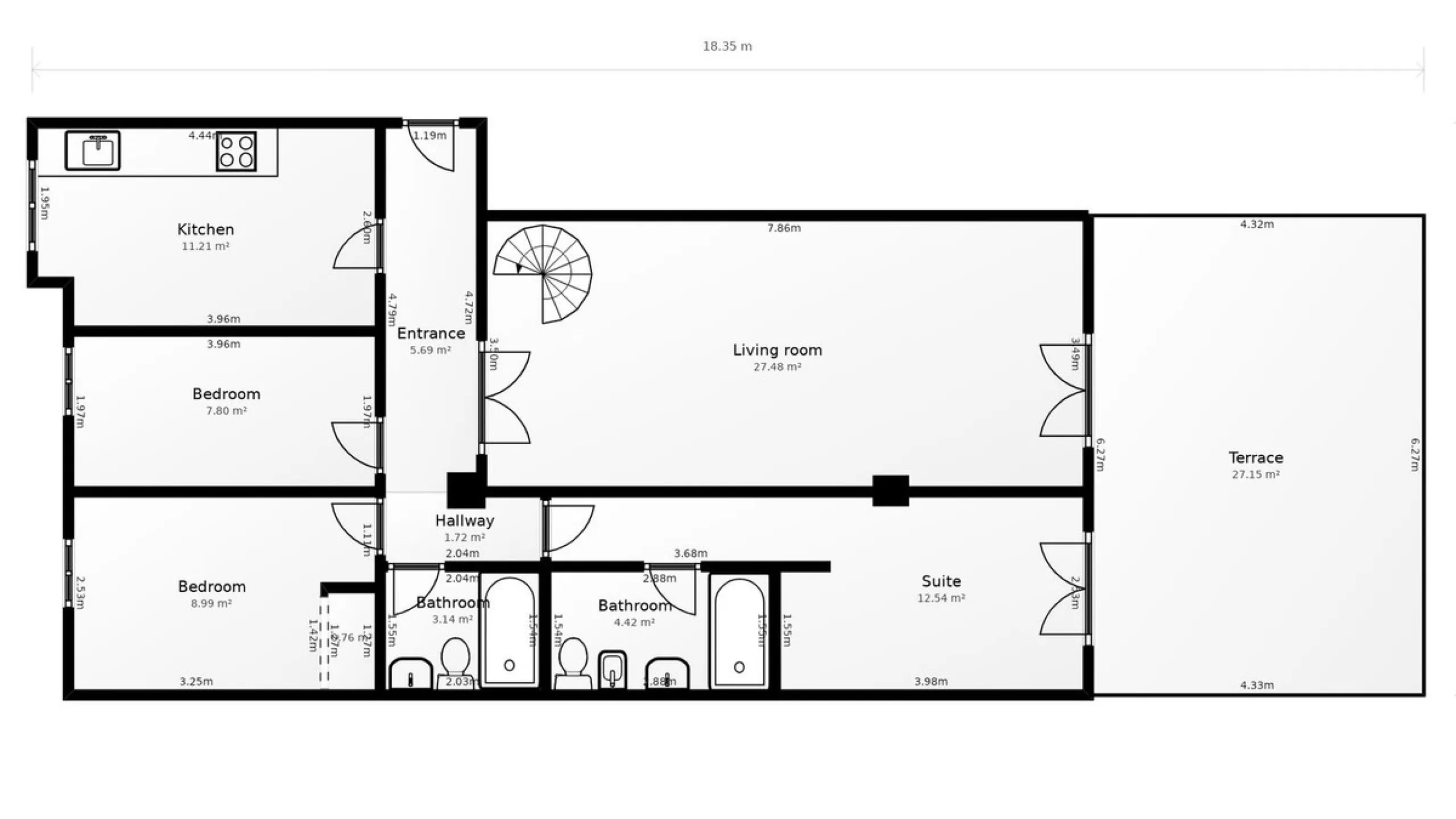 Apartment - Penthouse в продаже в Benalmadena, Málaga. В доме 3 спален и 2 ванных комнат. Площадь дома 141 м²