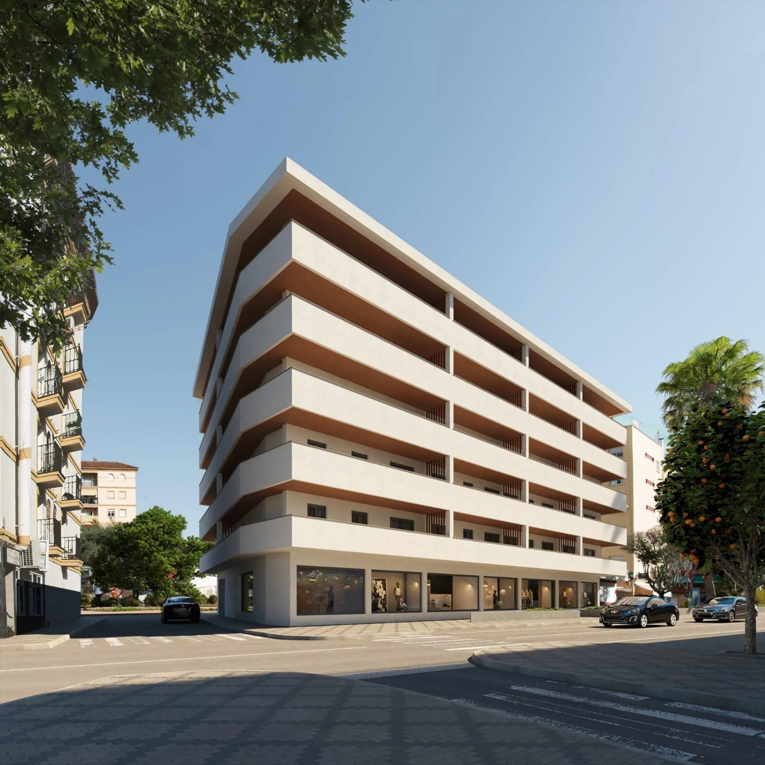 NEW BUILD RESIDENTIAL IN FUENGIROLA& & New Build development is located in Fuengirola, an area with easy access to the motorway, very active commercially and surrounded by all services (schools, nurseries, sports areas, library, retirement home, hea