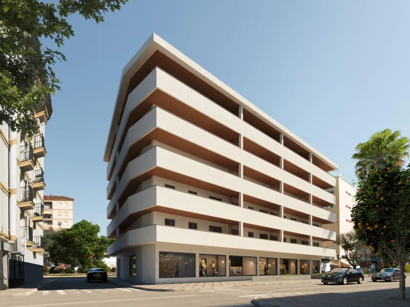 NEW BUILD RESIDENTIAL IN FUENGIROLA& & New Build development is located in Fuengirola, an area with easy access to the motorway, very active commercially and surrounded by all services (schools, nurseries, sports areas, library, retirement home, hea