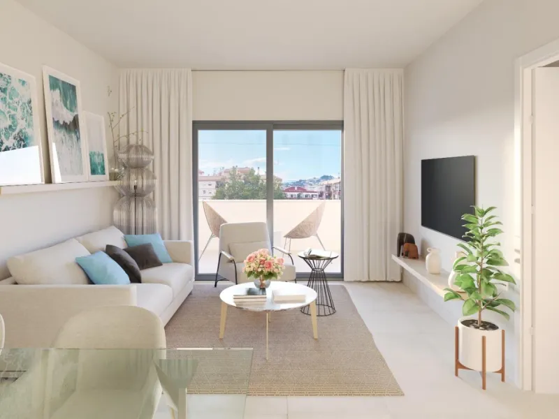 NEW BUILD RESIDENTIAL IN FUENGIROLA& & New Build development is located in Fuengirola, an area with easy access to the motorway, very active commercially and surrounded by all services (schools, nurseries, sports areas, library, retirement home, hea