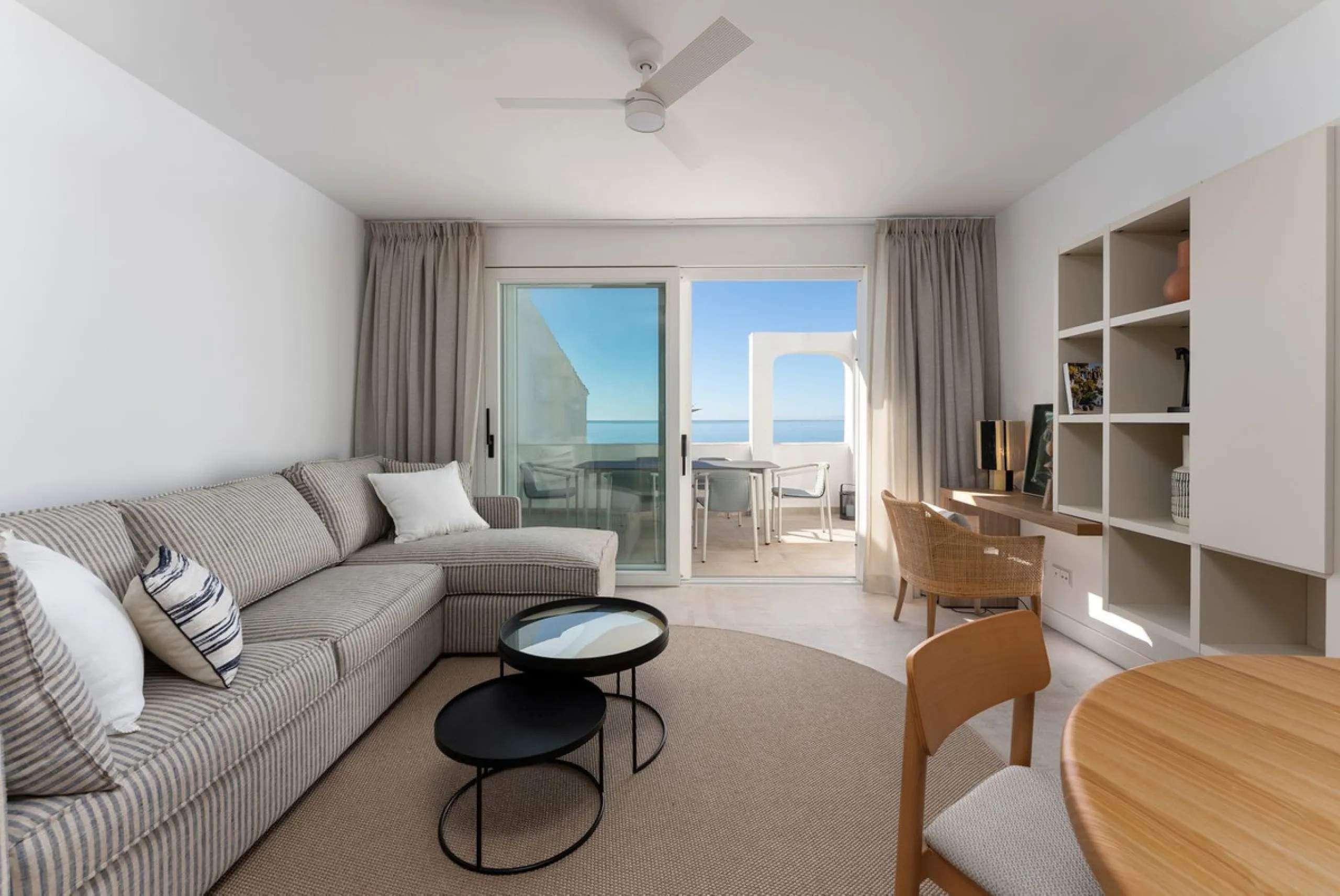 Duplex penthouse with stunning views of the Mediterranean.
