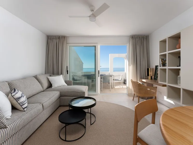 Duplex penthouse with stunning views of the Mediterranean.