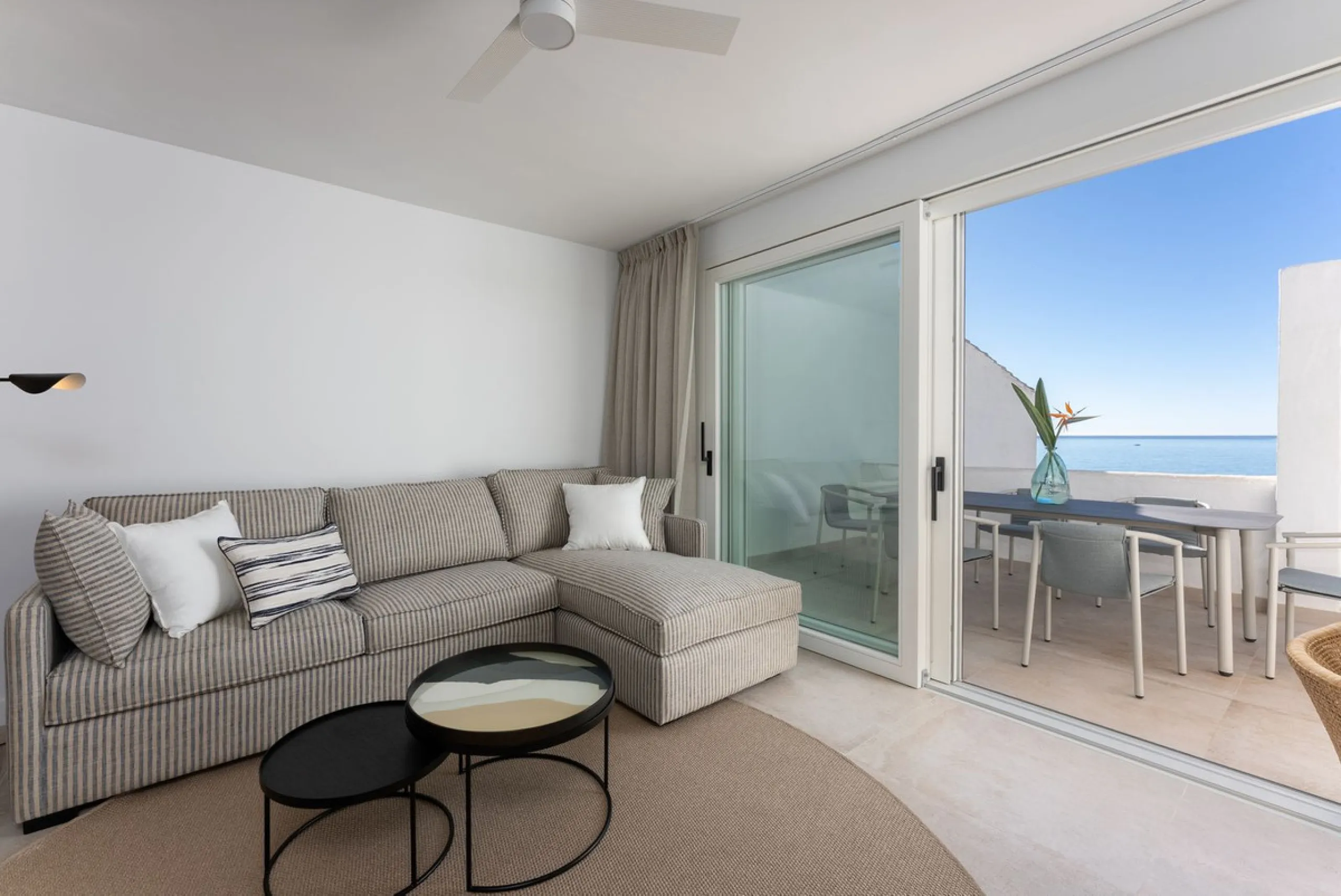 Duplex penthouse with stunning views of the Mediterranean.