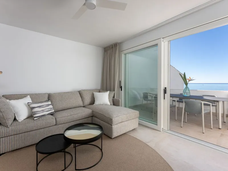 Duplex penthouse with stunning views of the Mediterranean.
