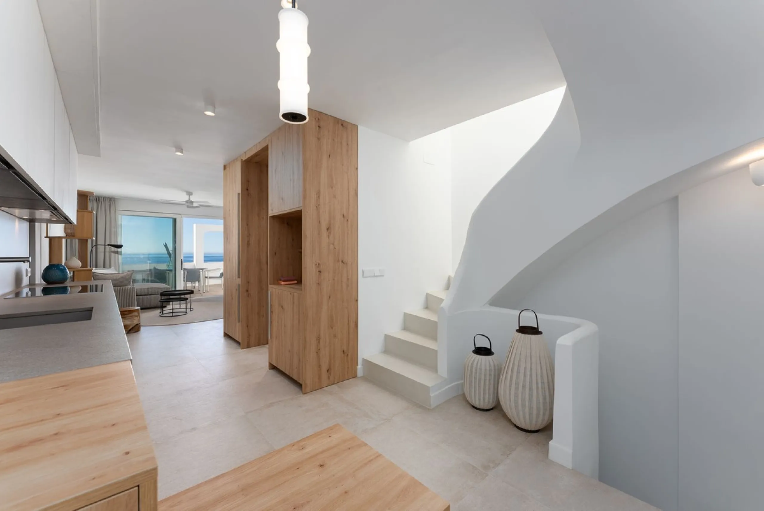 Duplex penthouse with stunning views of the Mediterranean.