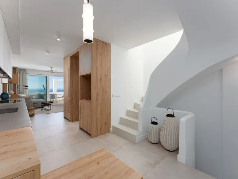 Duplex penthouse with stunning views of the Mediterranean.