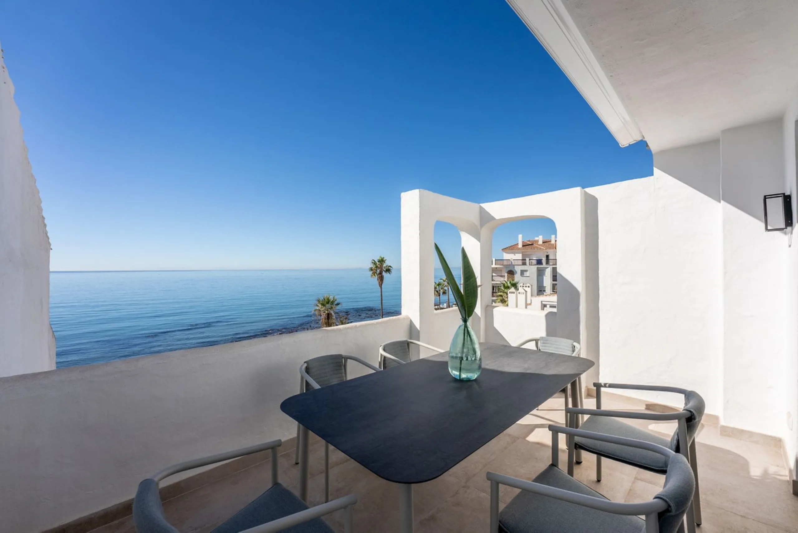 Duplex penthouse with stunning views of the Mediterranean.