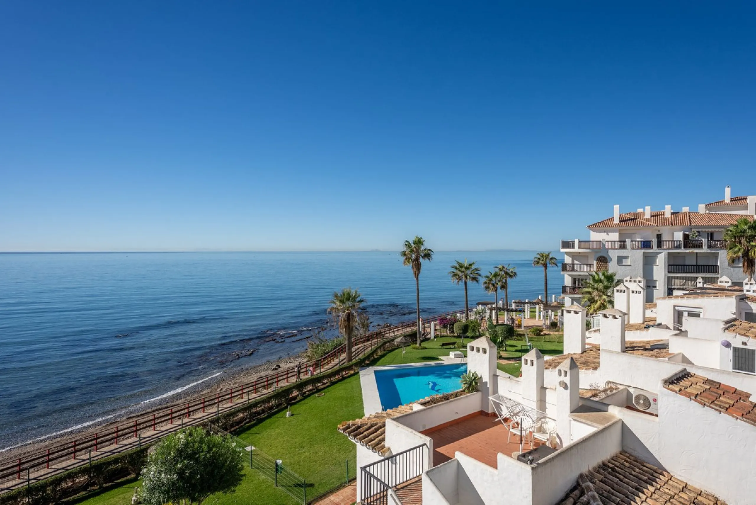 Duplex penthouse with stunning views of the Mediterranean.
