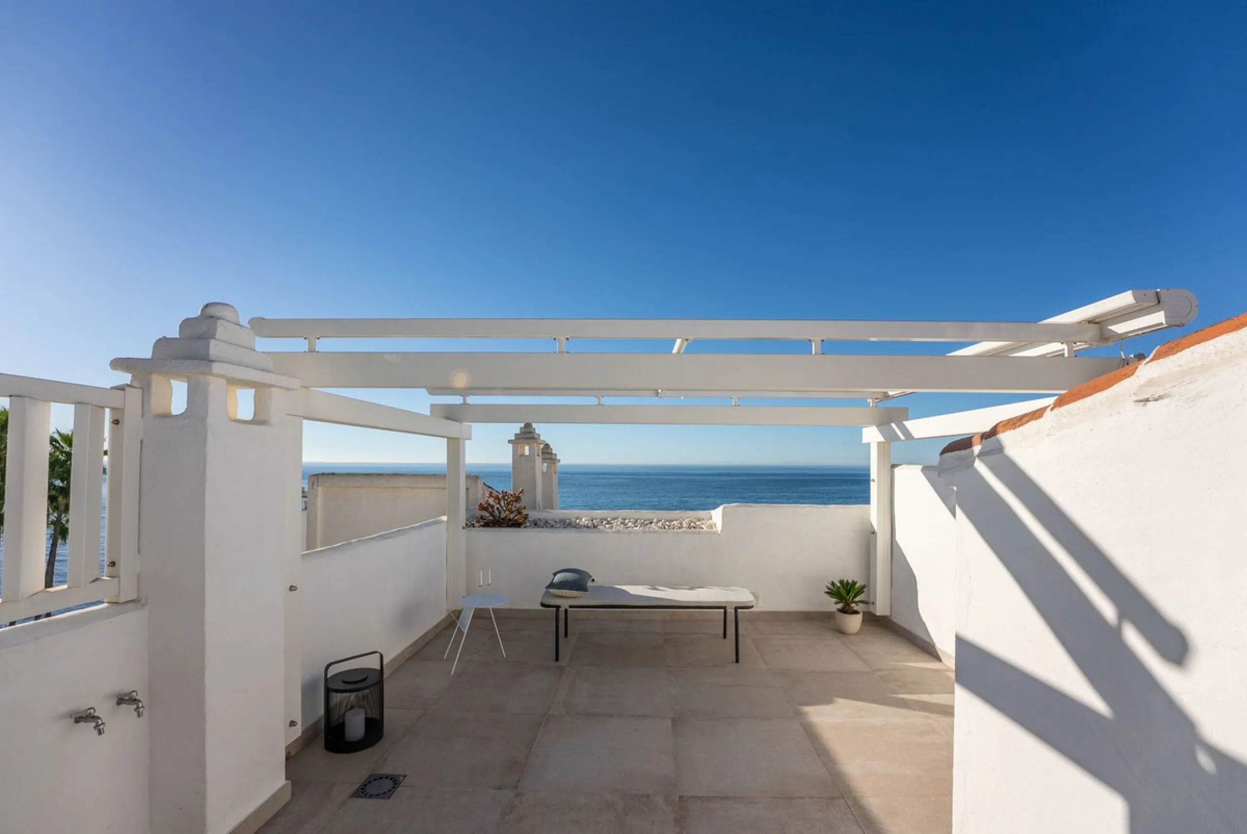 Duplex penthouse with stunning views of the Mediterranean.