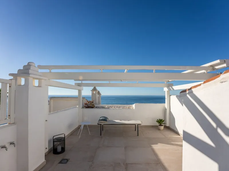 Duplex penthouse with stunning views of the Mediterranean.