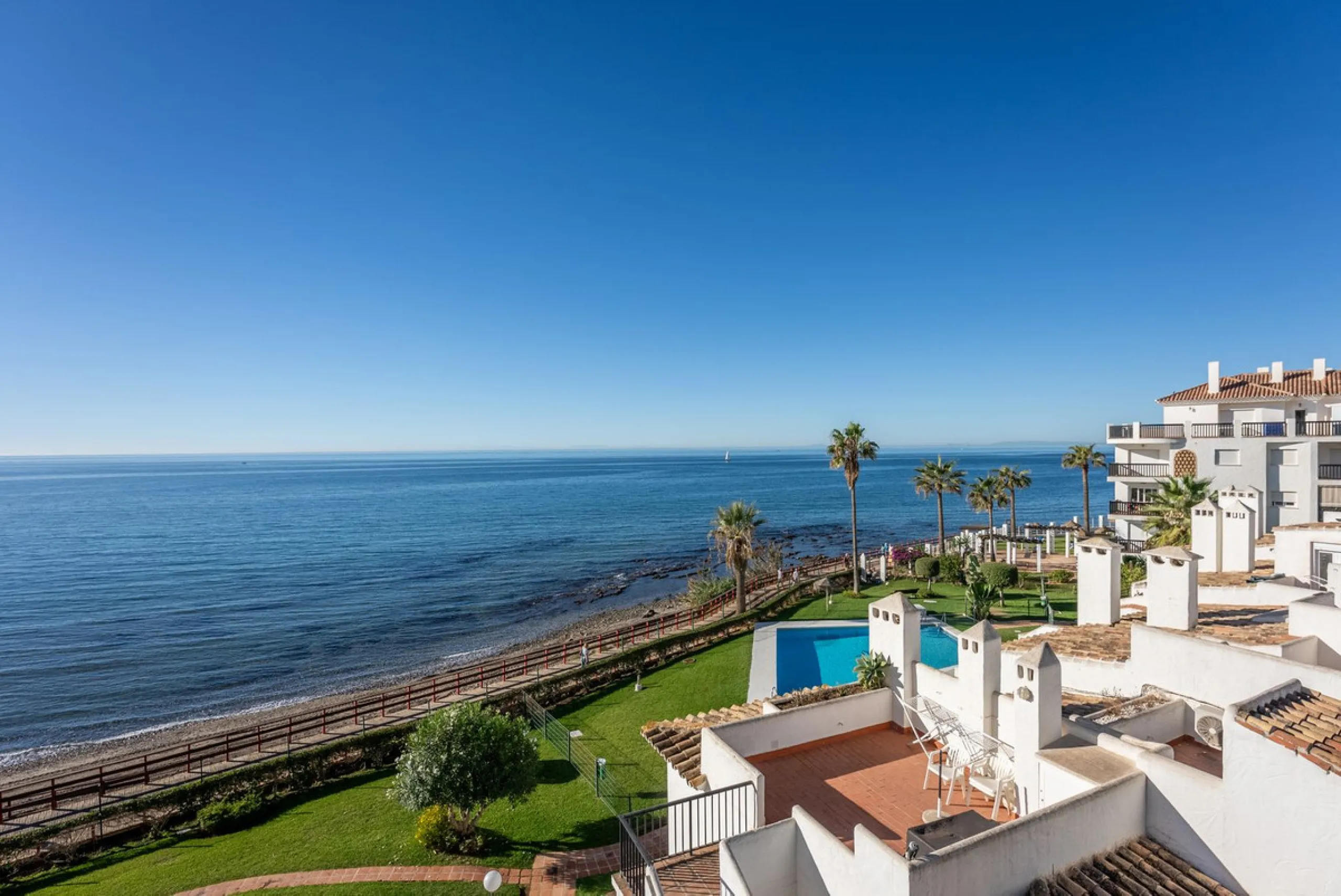 Duplex penthouse with stunning views of the Mediterranean.